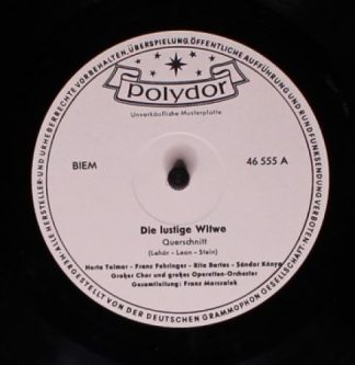 Polydor 46 555 - Various - Die Lustige Witwe / Der Graf Von Luxe