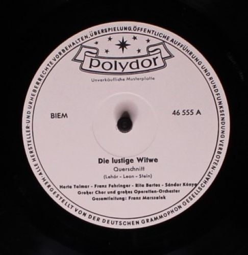Polydor 46 555 - Various - Die Lustige Witwe / Der Graf Von Luxe