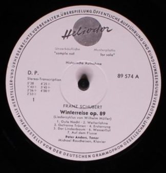 HELIODOR 89 574 - Franz Schubert - Winterreise Op.89