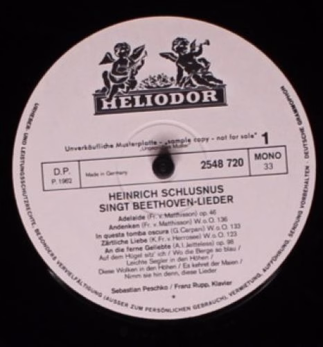 HELIODOR 2548 720 - Heinrich Schlusnus - Heinrich Schlusnus Sing