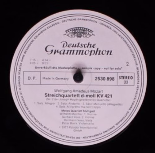 Deutsche Grammophon 2530 898 - Wolfgang Amadeus Mozart, Melos Qu - Image 2