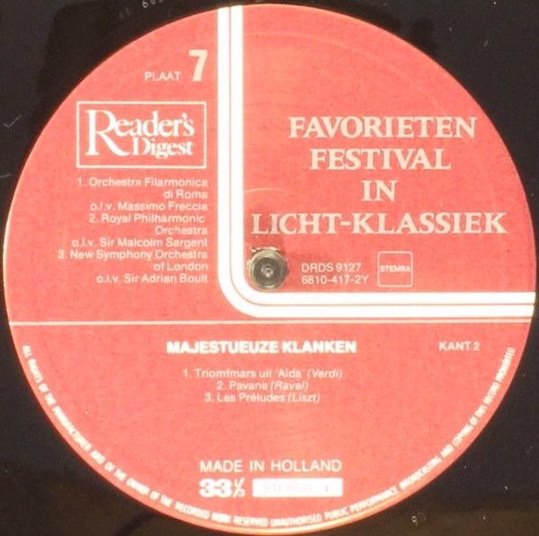 Reader's Digest none - Various - Favorieten Festival In Licht-Kl - Image 25