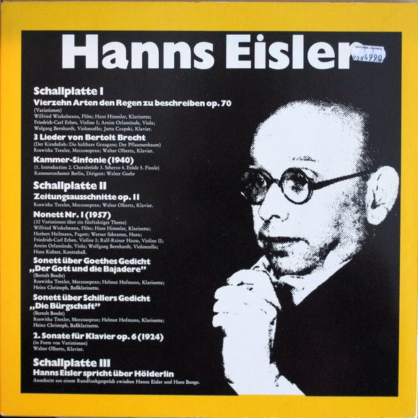 WERGO WER 60 064 - Hanns Eisler - Hanns Eisler Kassette - Image 2