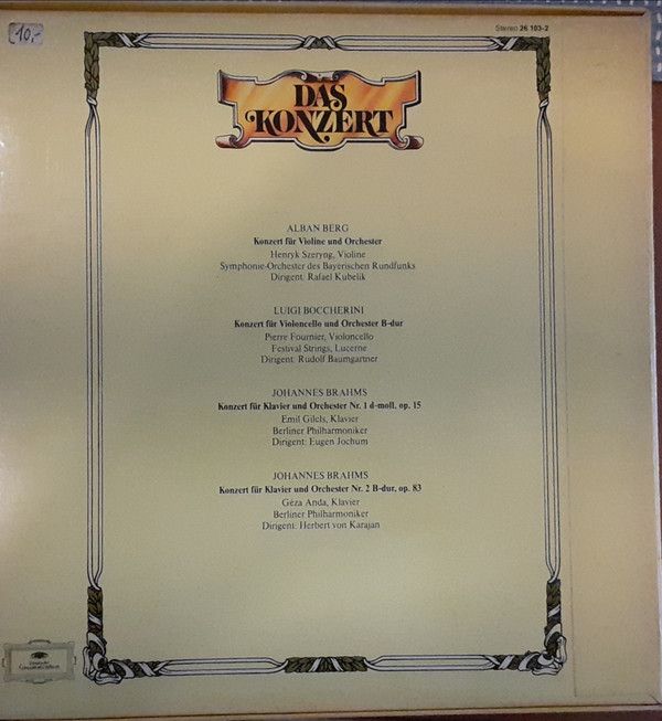 Deutsche Grammophon 26 103-2 - Alban Berg, Luigi Boccherini, Joh - Image 2