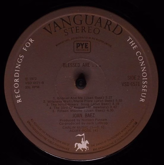 Vanguard VSD-6570 - Joan Baez - Blessed Are... - Image 6