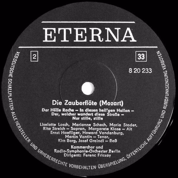 Eterna 8 20 233 - Wolfgang Amadeus Mozart, Maria Stader, Rita St - Image 4
