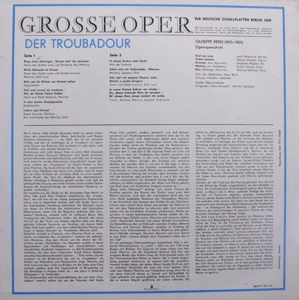 Eterna 8 20 135 - Giuseppe Verdi - Der Troubadour (Querschnitt) - Image 2