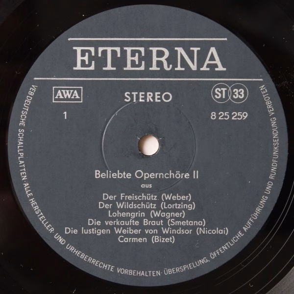 Eterna 8 25 259 - Various - Beliebte Opernchöre II. Folge - Image 3