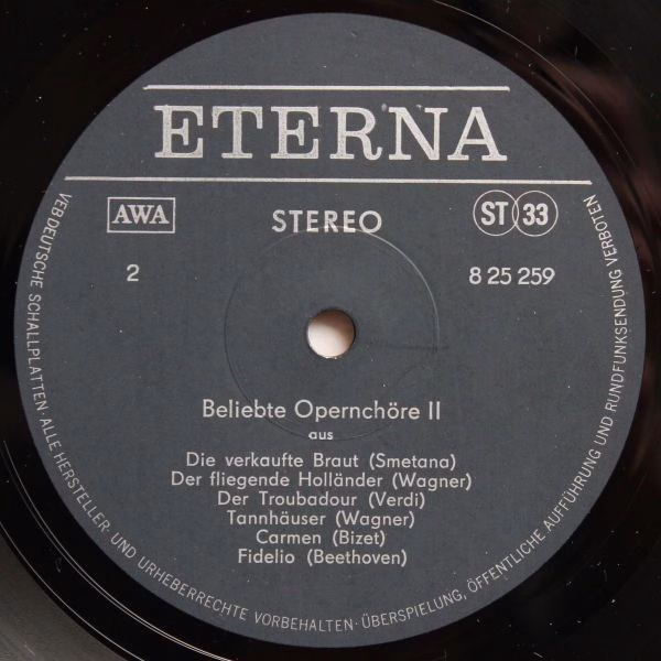 Eterna 8 25 259 - Various - Beliebte Opernchöre II. Folge - Image 4