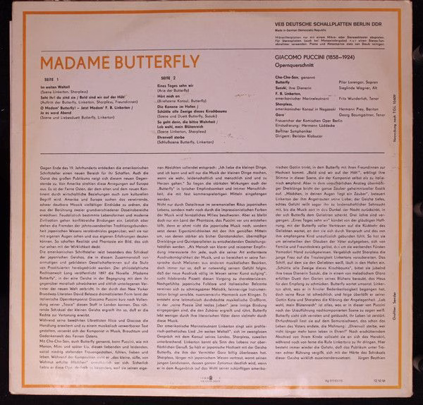 Eterna 8 25 265 - Giacomo Puccini, Fritz Wunderlich, Sieglinde W - Image 2