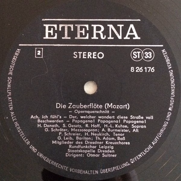 Eterna 8 26 176 - Wolfgang Amadeus Mozart, Theo Adam, Peter Schr - Image 4