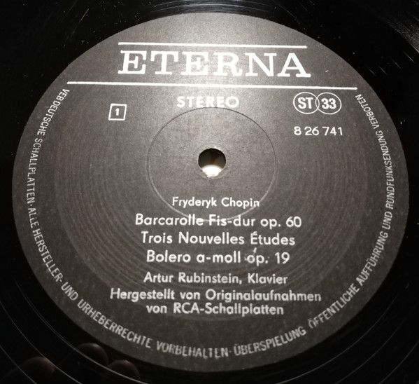 Eterna 8 26 741 - Frédéric Chopin, Arthur Rubinstein - F-moll-Fa - Image 3