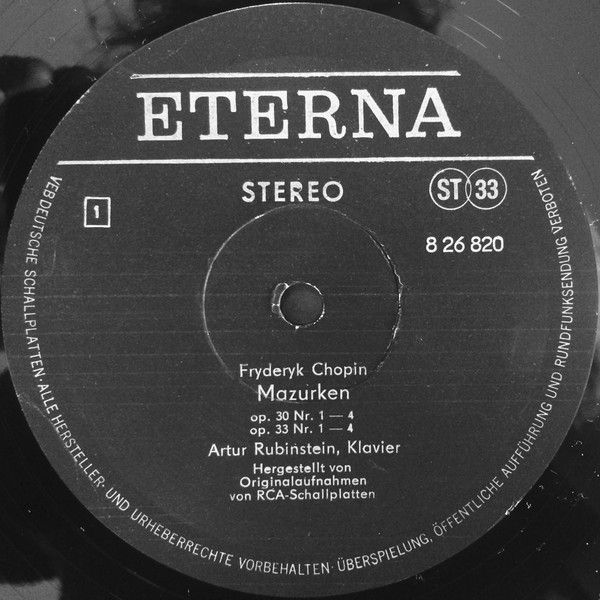Eterna 8 26 820 - Frédéric Chopin, Arthur Rubinstein - Mazurken - Image 4