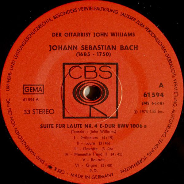 CBS 61 594 - John Williams (7) - Der Gitarrist John Williams - Image 3