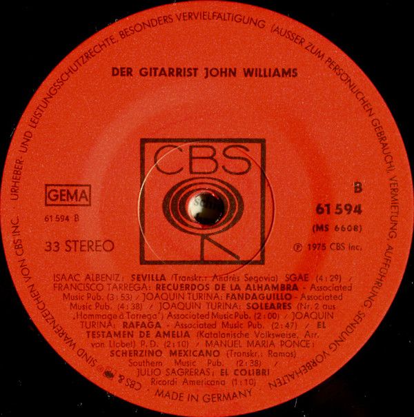 CBS 61 594 - John Williams (7) - Der Gitarrist John Williams - Image 4