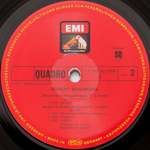 His Master's Voice 1 C065-30 233 Q - Robert Schumann, Ulf Hoelsc - Image 4