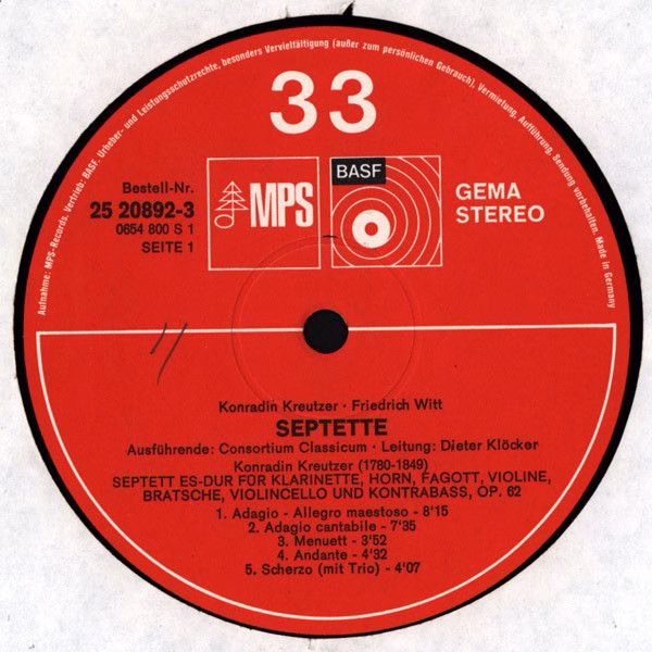 MPS 25 20892-3 - Konradin Kreutzer, Consortium Classicum, Friedr - Image 5