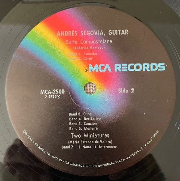 MCA Records MCA-2500 - Andrés Segovia - Guitar - Image 4