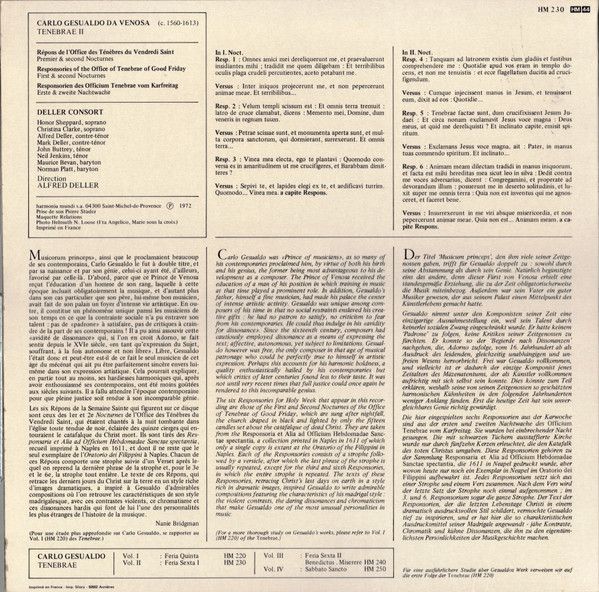 harmonia mundi France HM 230 - Carlo Gesualdo, Deller Consort - - Image 2