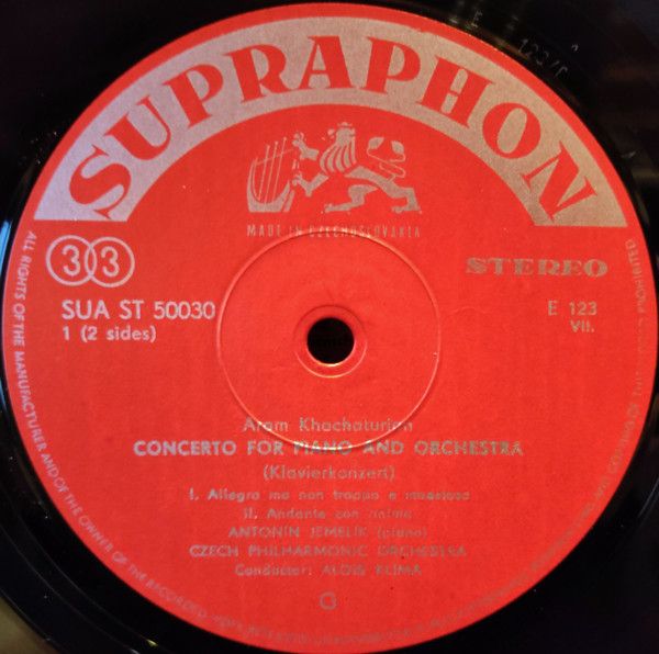 Supraphon SUA ST 50030 - Aram Khatchaturian, Antonín Jemelík, Th - Image 3