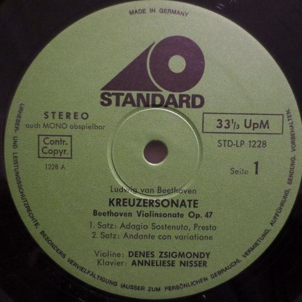 Standard (4) 1228 - Ludwig van Beethoven, Denes Zsigmondy, Annel - Image 3