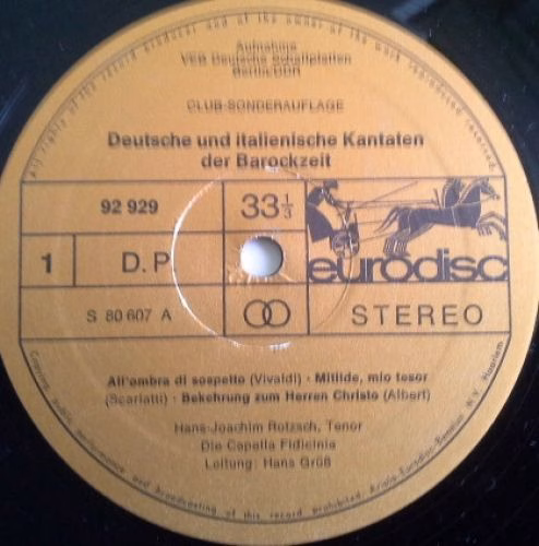 Eurodisc 92 929 - Antonio Vivaldi, Heinrich Albert, Alessandro S - Image 4