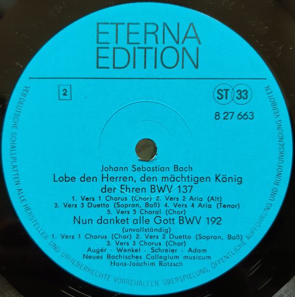 Eterna 8 27 663 - Johann Sebastian Bach, Arleen Auger, Ortrun We - Image 4