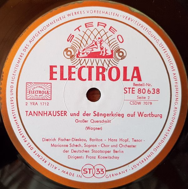 Electrola SME 80 638 - Richard Wagner, Elisabeth Grümmer, Marian - Image 4
