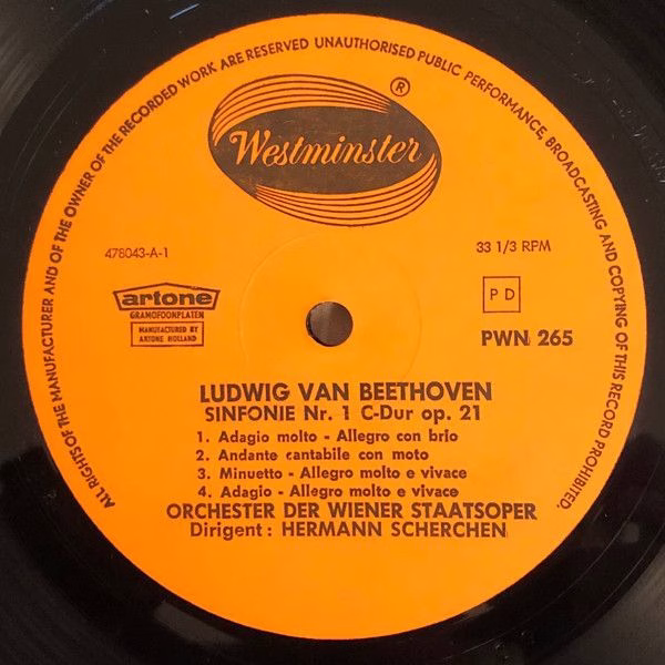 Westminster PWN 265 - Ludwig van Beethoven, Orchester Der Wiener - Image 3