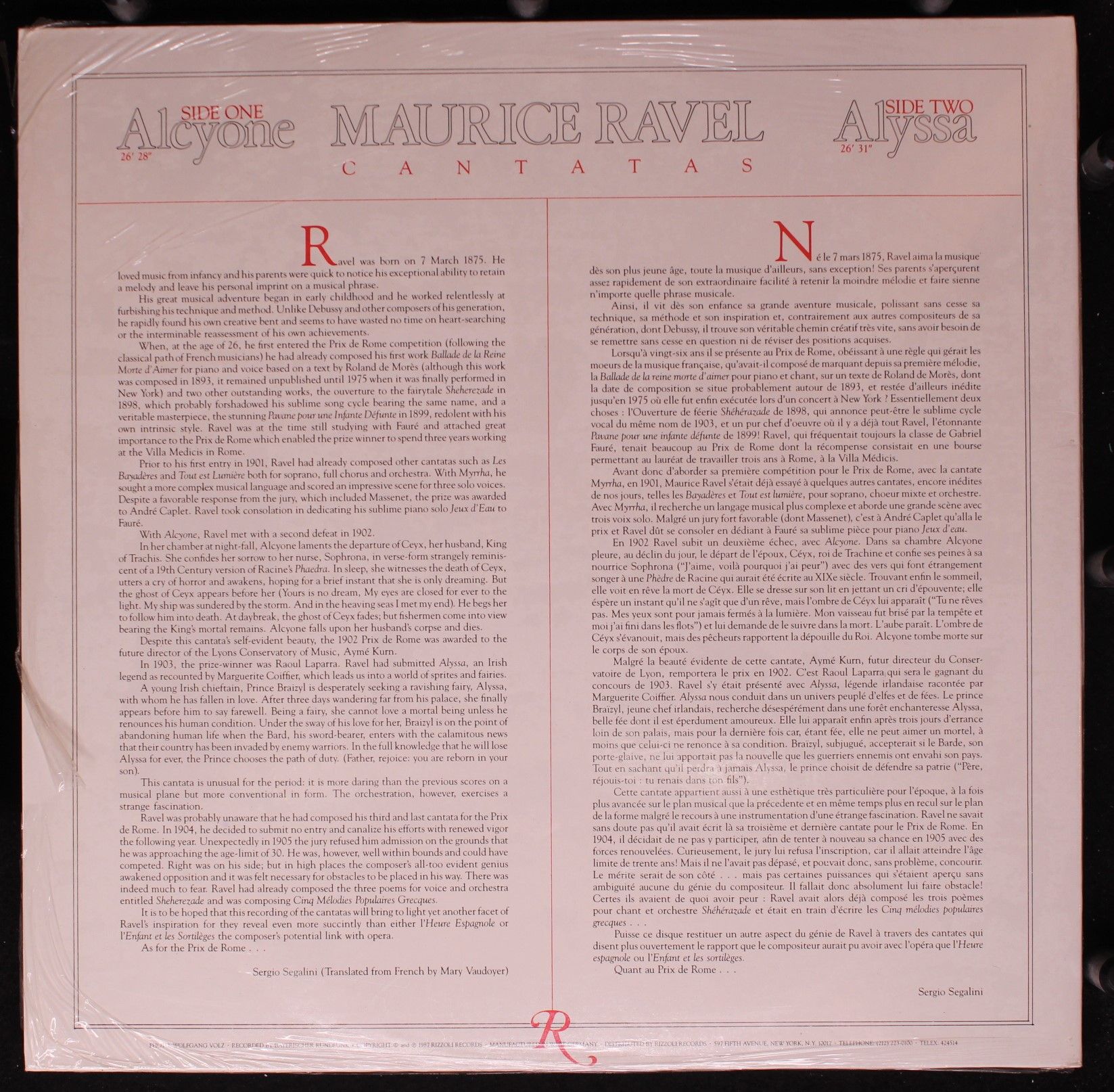 Rizzoli 2005 - Maurice Ravel, Mariana Nicolesco, Nadine Denize, - Image 2
