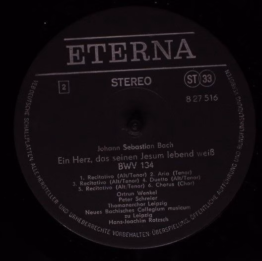Eterna 8 27 516 - Johann Sebastian Bach, Ortrun Wenkel, Peter Sc - Image 4