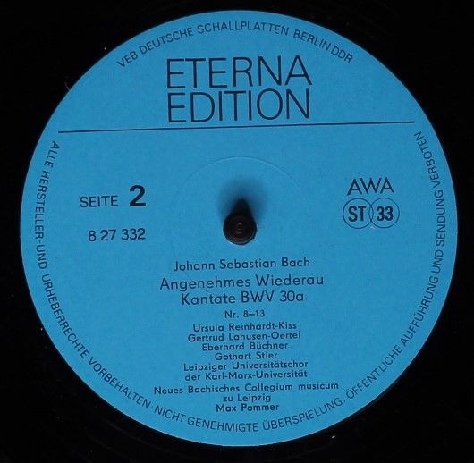 Eterna 8 27 332 - Johann Sebastian Bach - Kantate "Angenehmes Wi - Image 4