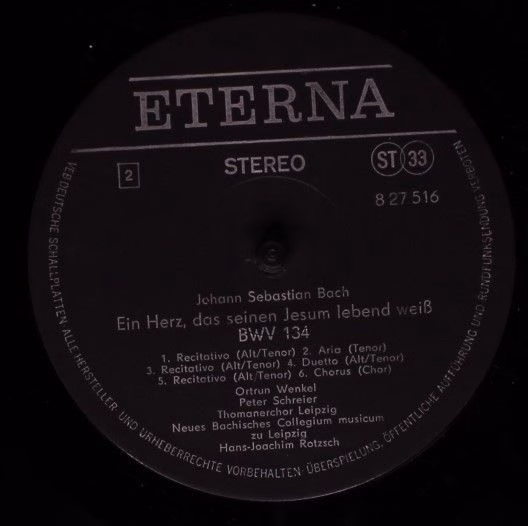 Eterna 8 27 516 - Johann Sebastian Bach, Ortrun Wenkel, Peter Sc - Image 4