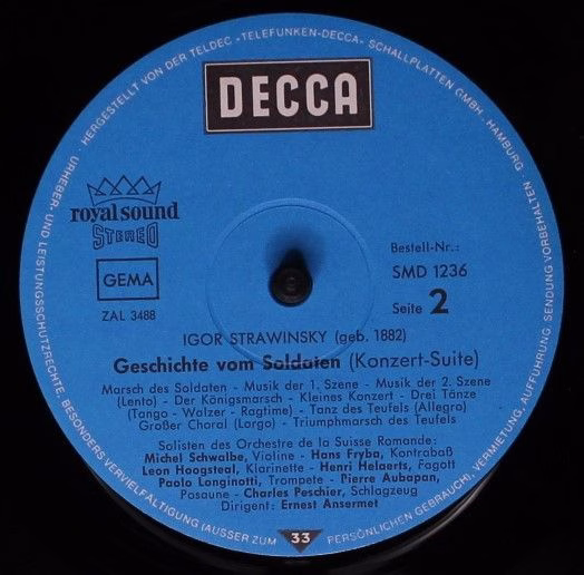 DECCA SMD 1236 - Igor Stravinsky, L'Orchestre De La Suisse Roman - Image 4