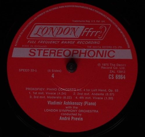 London Records CS6964 - Sergei Prokofiev, Vladimir Ashkenazy, Lo - Image 4