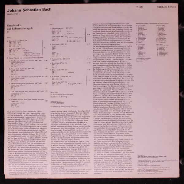 Eterna 8 27 252 - Johann Sebastian Bach, Hans Otto - Orgelwerke - Image 2