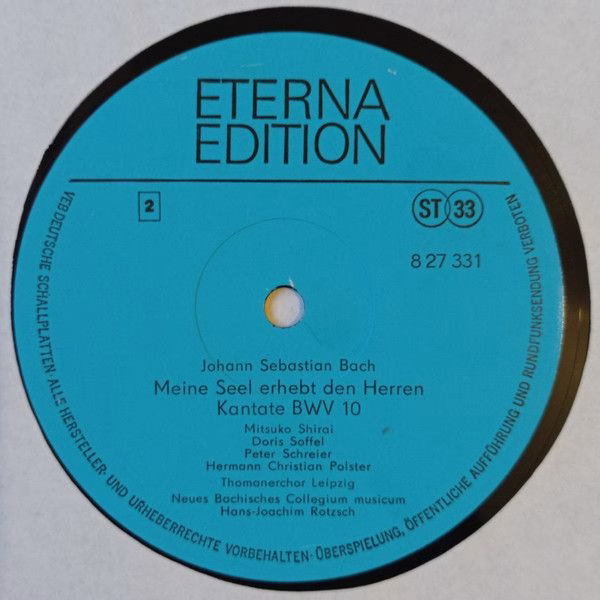 Eterna 8 27 331 - Johann Sebastian Bach, Mitsuko Shirai, Doris S - Image 7