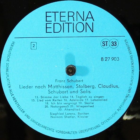 ETERNA Edition 8 27 903 - Franz Schubert - Lieder Nach Matthisso - Image 4