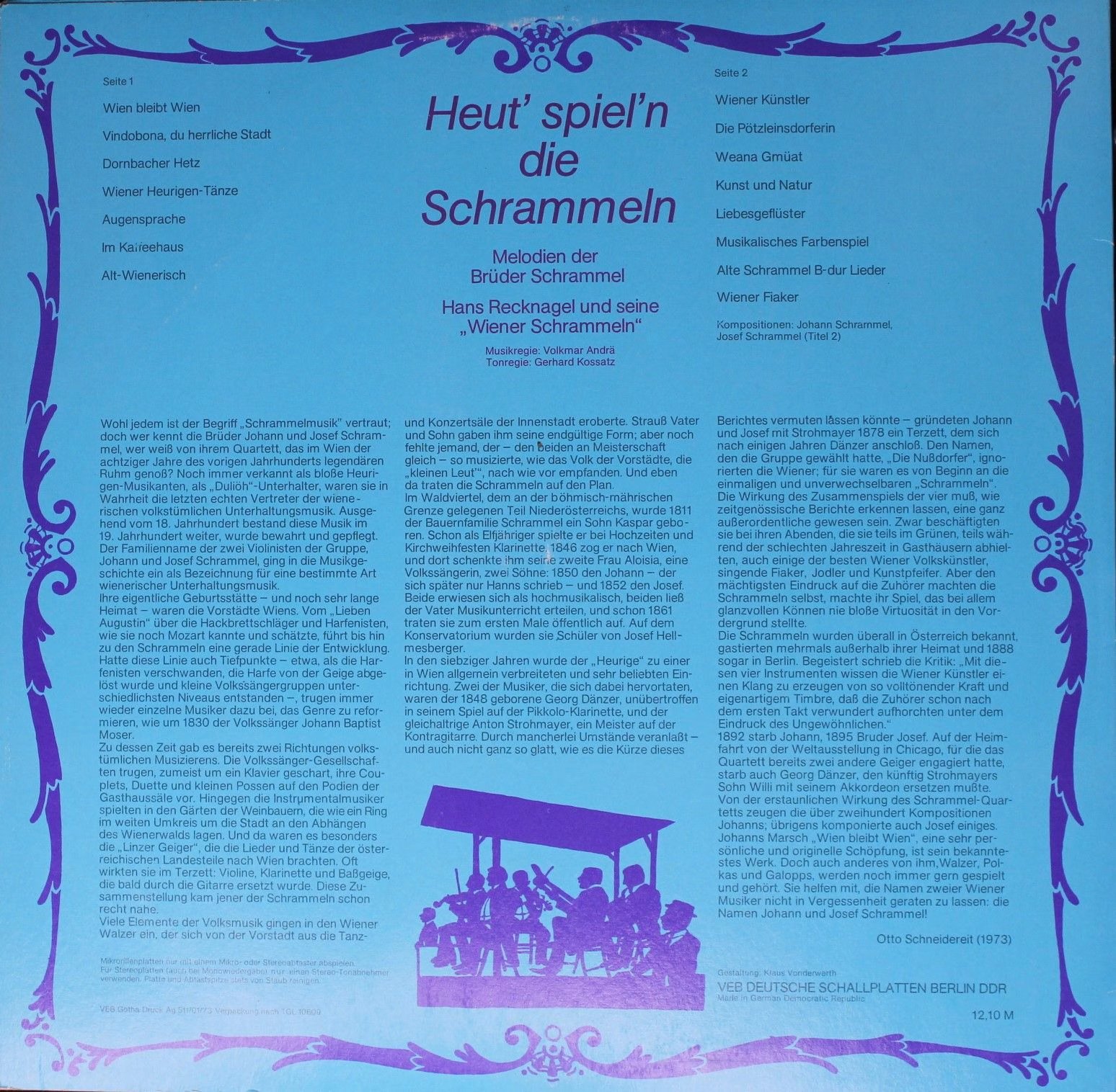 Amiga 8 45 107 - Hans Recknagel, Die Wiener Schrammeln - Heut' S - Image 2