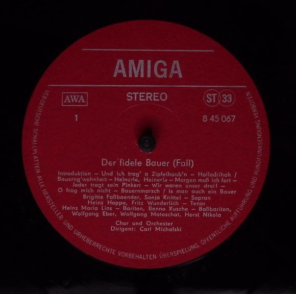 Amiga 8 45 067 - Leo Fall, Carl Zeller, Sonja Knittel, Brigitte - Image 3