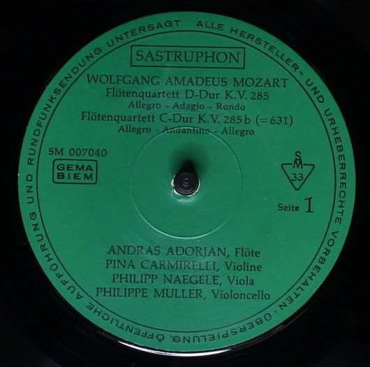 Sastruphon SM 007 040 - Wolfgang Amadeus Mozart, András Adorján, - Image 3