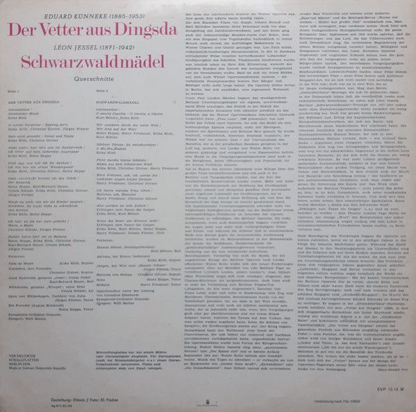 Amiga 8 45 070 - Eduard Künneke, Léon Jessel, Erika Köth, Christ - Image 2