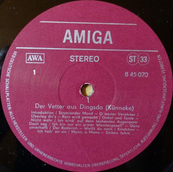 Amiga 8 45 070 - Eduard Künneke, Léon Jessel, Erika Köth, Christ - Image 3