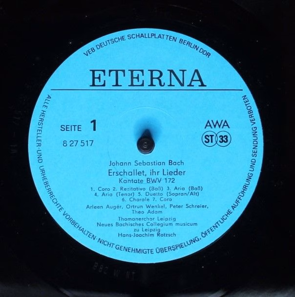 Eterna 8 27 517 - Johann Sebastian Bach - Erschallet, Ihr Lieder - Image 3