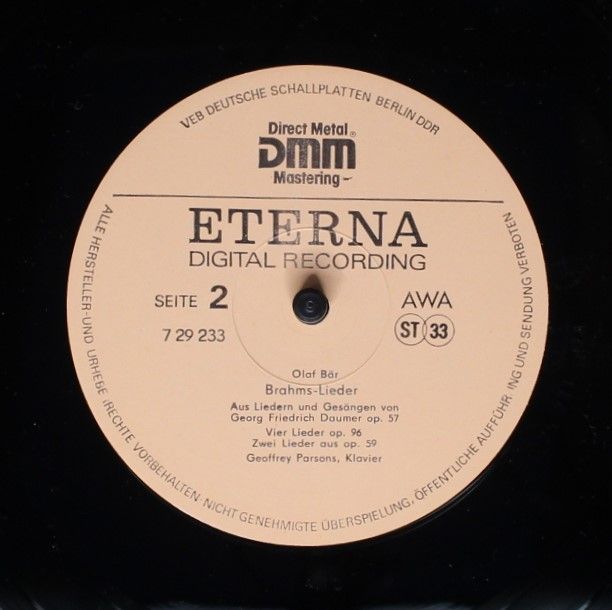 Eterna 7 29 233 - Olaf Bär, Geoffrey Parsons (2), Johannes Brahm - Image 4