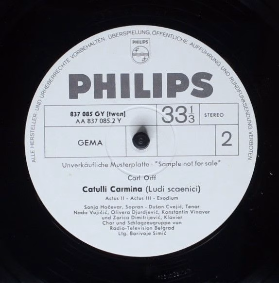 Philips 837 085 GY - Carl Orff - Catulli Carmina - Image 4