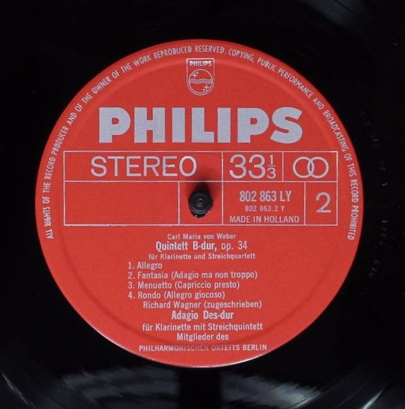 Philips 802 863 LY - Louis Spohr, Carl Maria von Weber, Richard - Image 4