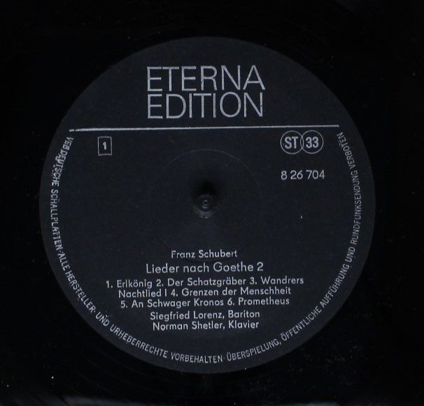 ETERNA Edition 8 26 704 - Franz Schubert, Siegfried Lorenz, Norm - Image 3