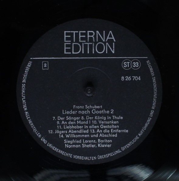 ETERNA Edition 8 26 704 - Franz Schubert, Siegfried Lorenz, Norm - Image 4