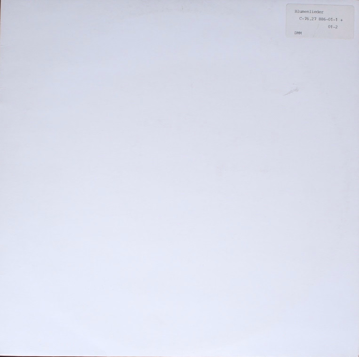 Not On Label C-76.27 886-01-1/2 - Mitsuko Shirai, Hartmut Höll -